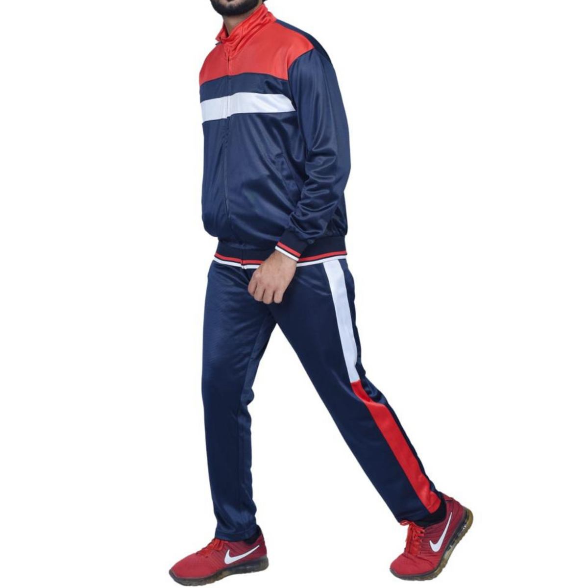 Men's Full-Zip Athletic Tracksuit  Casual Sportswear for Gym, Jogging & Training