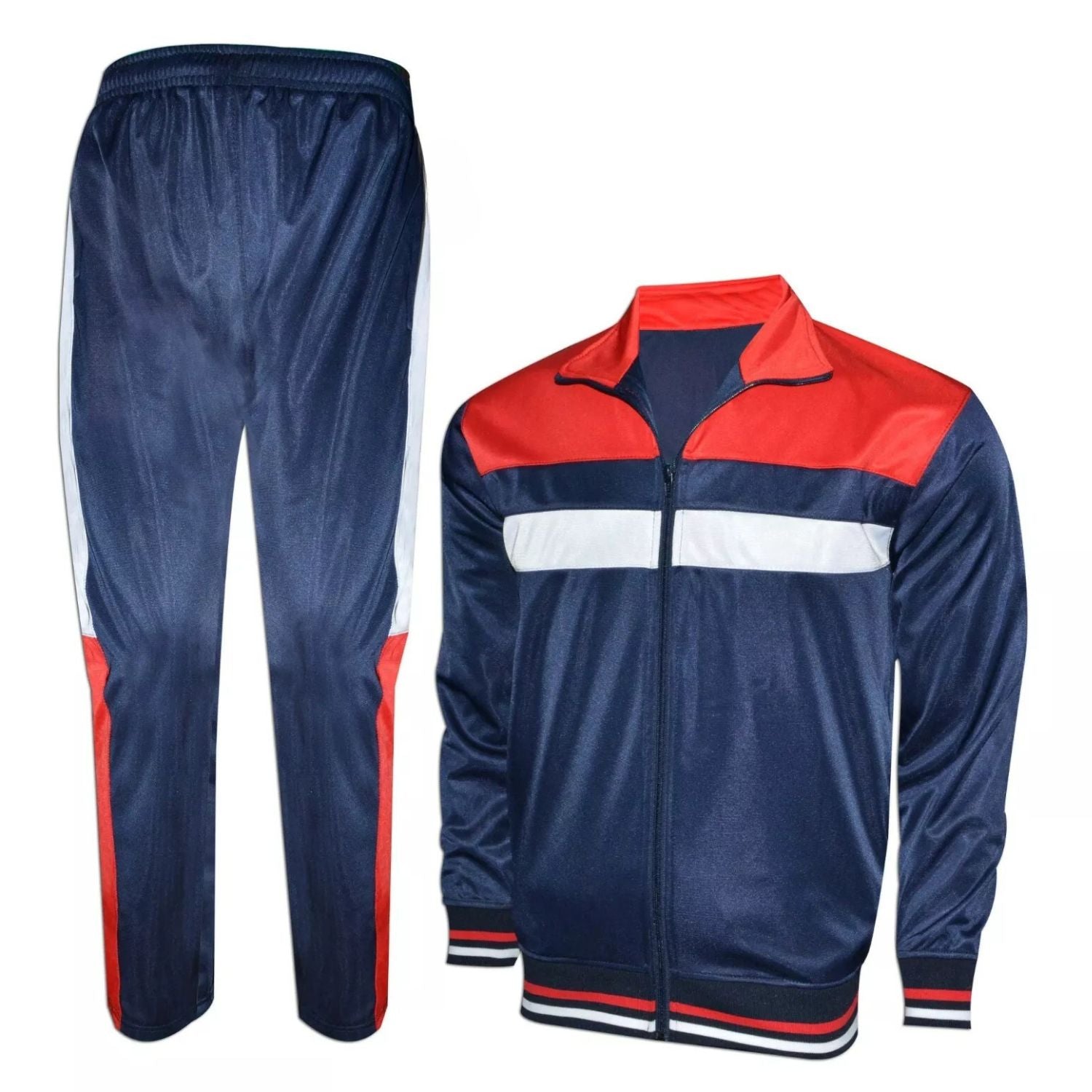 Men's Full-Zip Athletic Tracksuit  Casual Sportswear for Gym, Jogging & Training