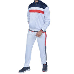 Men's Retro-Inspired Tracksuit – 2-Piece Full-Zip Athletic Set with Striped Design