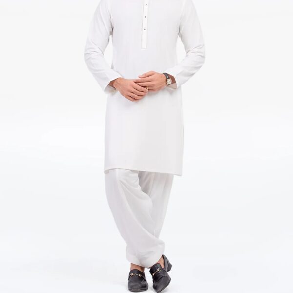 Men's Off White Kurta Shalwar
